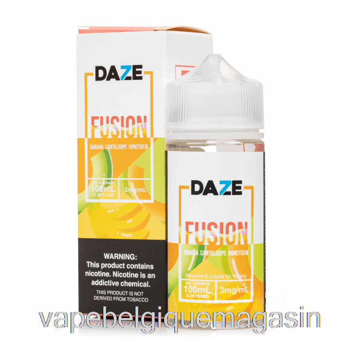 Vape Juice Banane Cantaloup Miellat - 7 Daze Fusion - 100ml 0mg